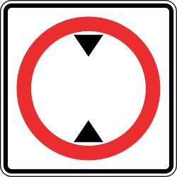 Véhicules de plus de la hauteur indiquée interdits.